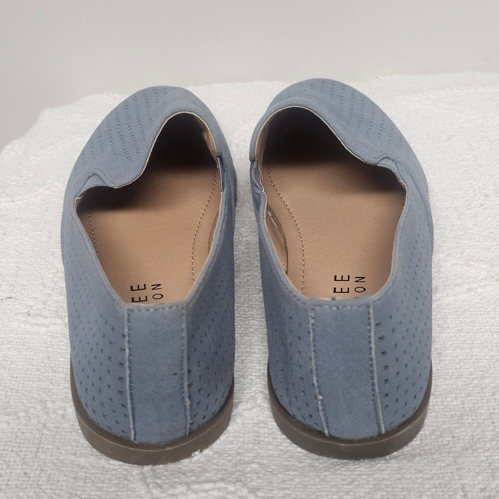 Journee Collection Blue Faux Suede Loafer Size 7.5 Womens Academia Fall Autumn - Picture 4 of 6